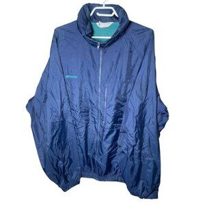 Columbia Jacket Womens Blue Lightweight Windbreaker Rain Vintage Sportswear Coat